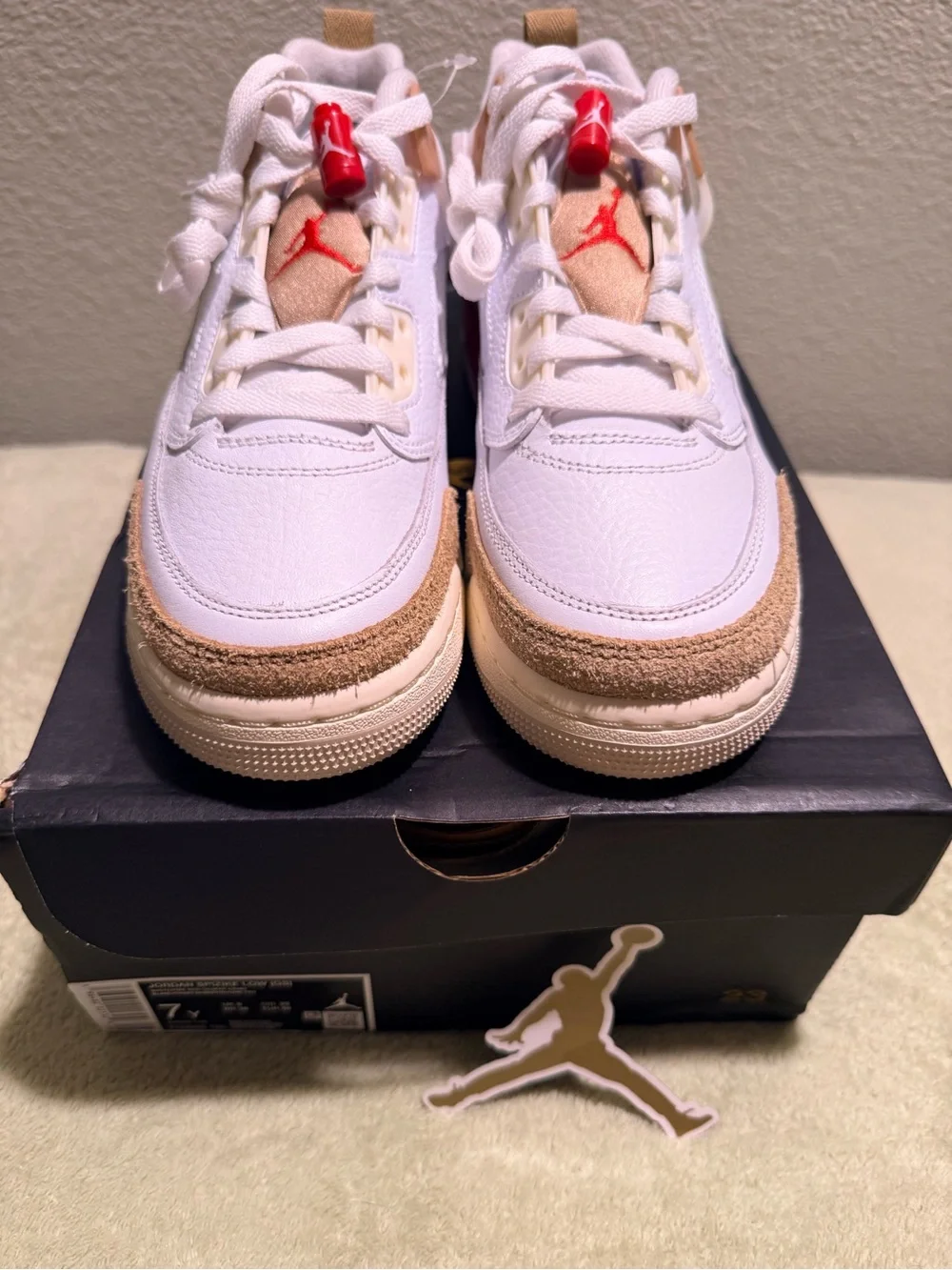 Jordan Spizike Low (GS) “White Desert Camo” Men’s 7Y/8.5 Women’s New w/ Box #141